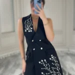 پیراهن دکمه ای کار شده کد 4032012