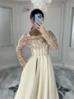 پیراهن ماکسی بالا پولکی پایین ساتن کد Z38 - Image 9