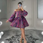 پیراهن کوتاه ژاکارد کد 4032044