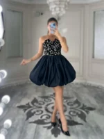 پیراهن دکلته سوزن دوزی کد 4032041