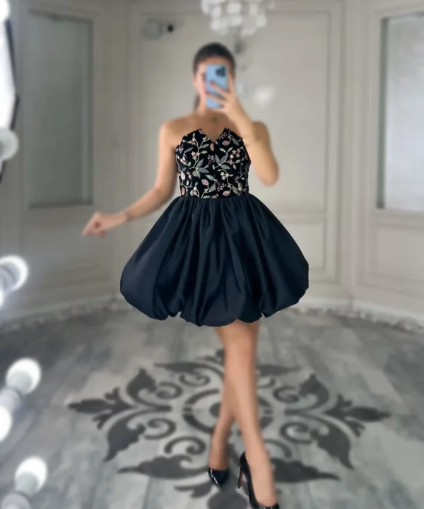 پیراهن دکلته سوزن دوزی کد 4032041
