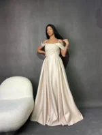 ماکسی آف شولدر بالا کار شده کد 3305 - Image 3