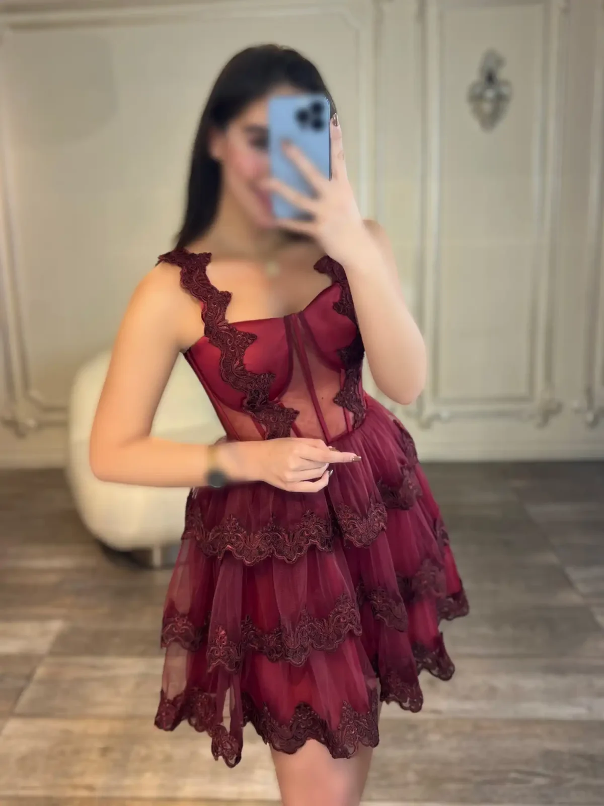 پیراهن کوتاه پله ای کد 2944 - Image 9