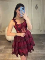 پیراهن کوتاه پله ای کد 2944 - Image 9
