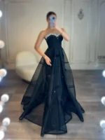 ماکسی دکلته بالا نگین پایین تور کد Y66/1 - Image 2