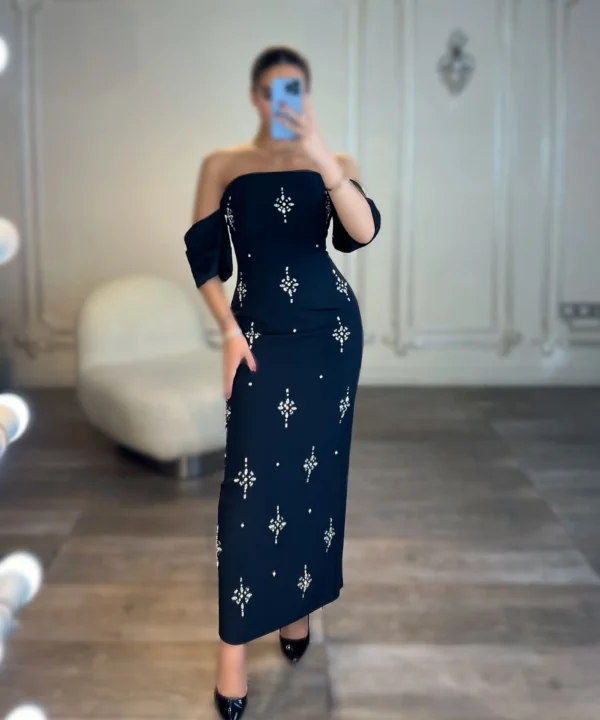 میدی دکلته کار شده آف شولدر کد 2767