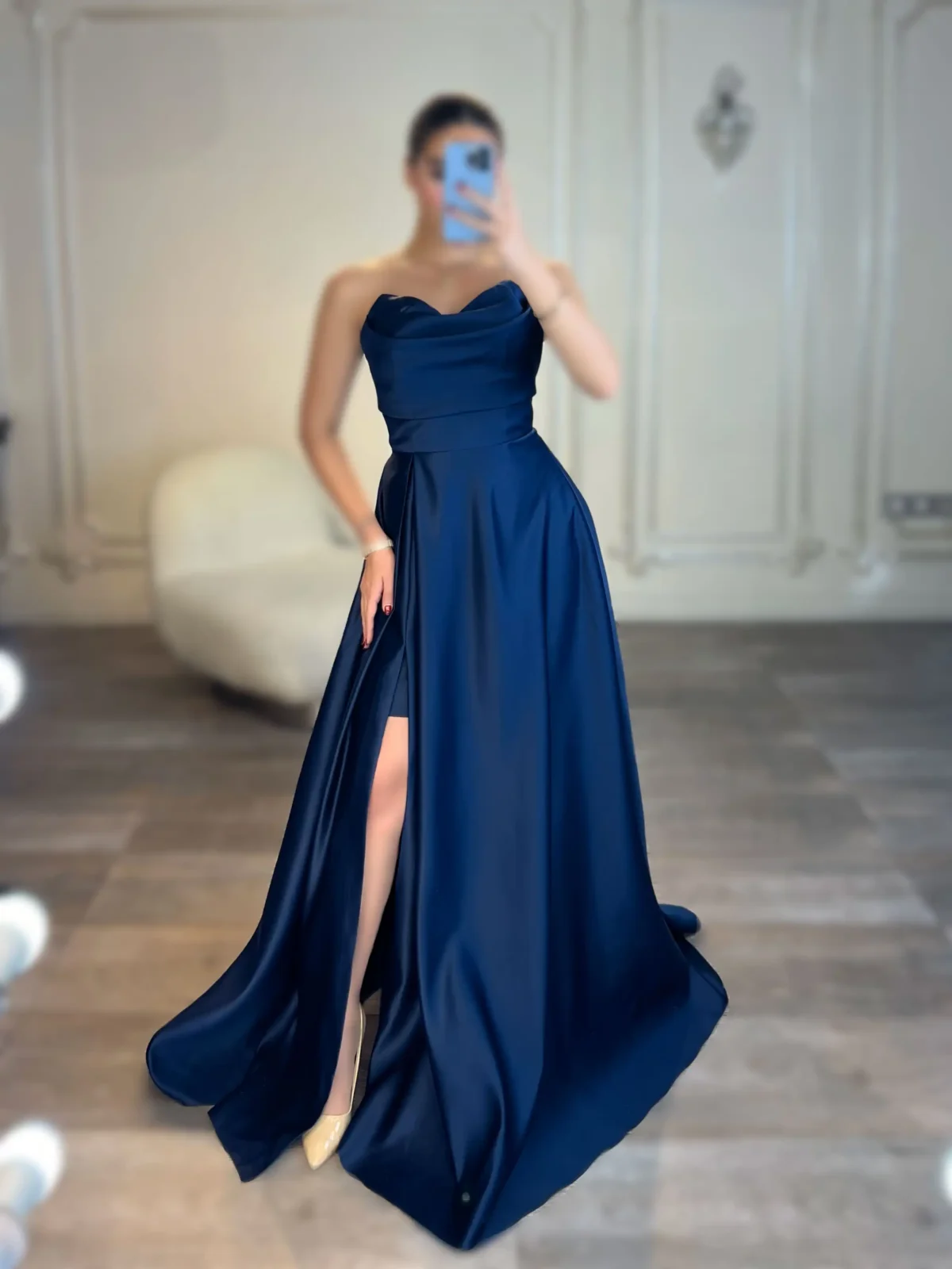 ماکسی دکلته ساتن آمریکایی 2789 - Image 1