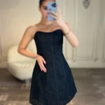 پیراهن کوتاه دکلته تور کد 2652