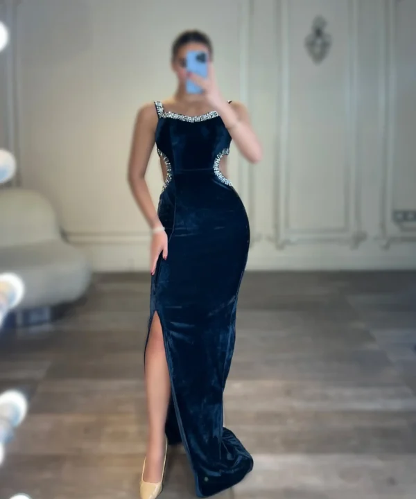 ماکسی مخمل بغل باز نگین کد 11092