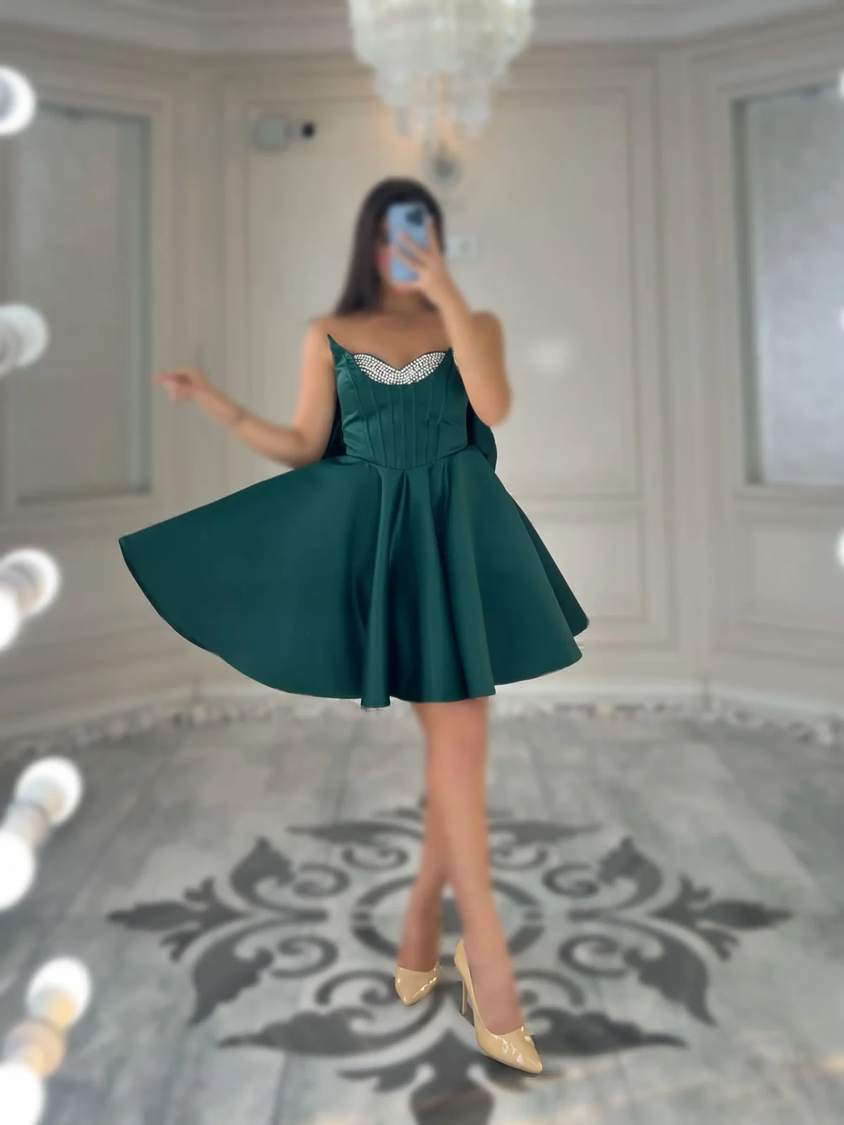 پیراهن عروسکی جلو نگین کد 4022030 - Image 1