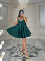 پیراهن عروسکی جلو نگین کد 4022030
