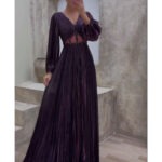 پیراهن ماکسی آستین دار کد 2914