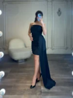 پیراهن کوتاه شالدار کد 2900