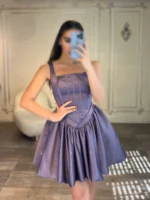 پیراهن کوتاه پایین پفی کد 4032053