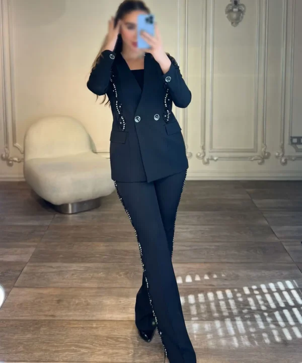 کت شلوار سنگدوزی کد 11082