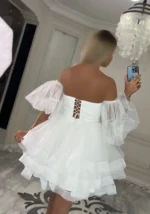 پیراهن عروسکی توری آستین دار کد 2963 - Image 12