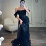 ماکسی دکلته آف شولدر پولکی کد w58/2