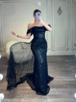 ماکسی دکلته آف شولدر پولکی کد w58/2 - Image 2