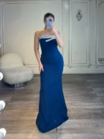 ماکسی دکلته جلو کار شده کد 3135 - Image 2