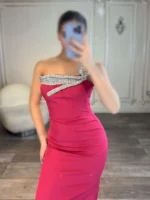 ماکسی دکلته جلو کار شده کد 3135 - Image 3