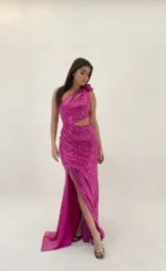 ماکسی یقه رومی پولکی کد Y76 - Image 7