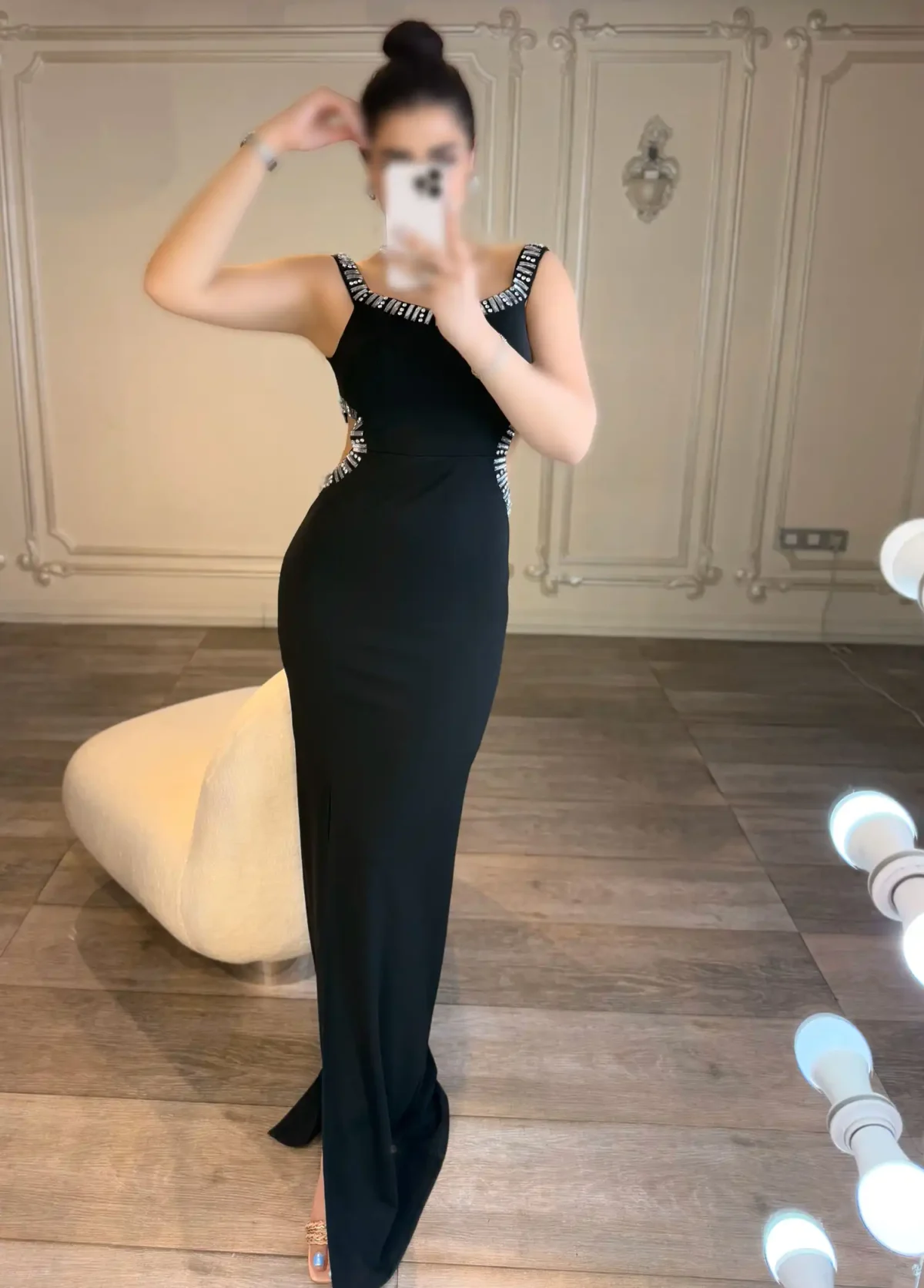 ماکسی بغل باز نگین کرپ کد 11085 - Image 2