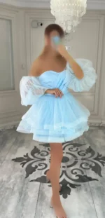 پیراهن عروسکی توری آستین دار کد 2963 - Image 11