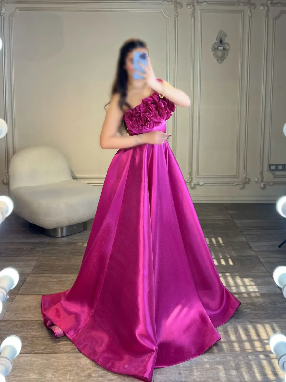 ماکسی یقه گلدار رومی کد Y75 - Image 3