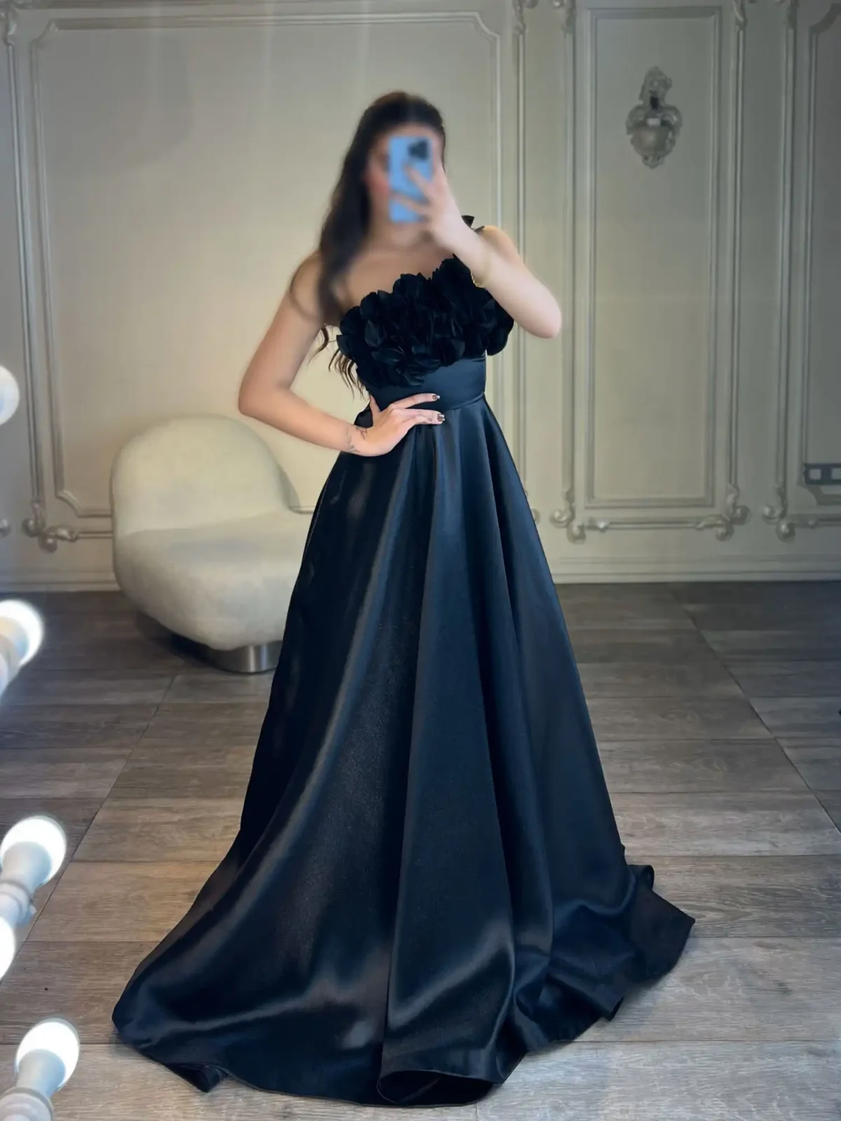 ماکسی یقه گلدار رومی کد Y75 - Image 2