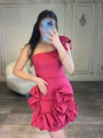 پیراهن عروسکی یقه رومی پایین گل کد 3120