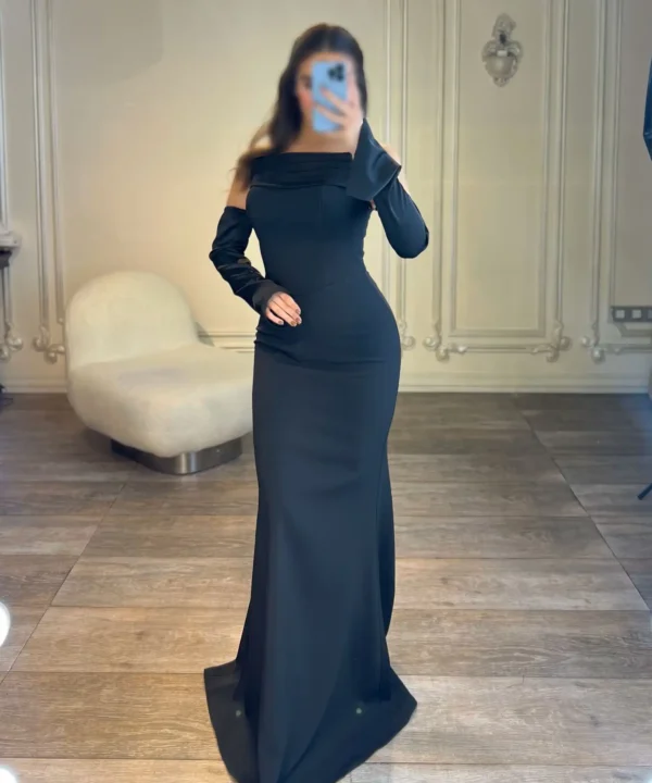 ماکسی دکلته آستین ساتن جدا کد AB88