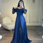 ماکسی دکلته آستین تور کد 2865