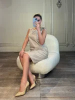 پیراهن کوتاه براق کد 2982 - Image 3