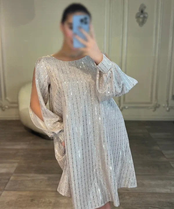 پیراهن لمه آستین چاک دار کد 721