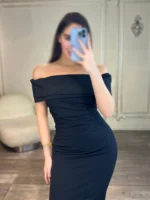 ماکسی یقه قایقی کد 3206 - Image 2