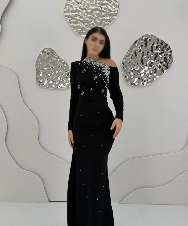 ماکسی آستین دار کار شده کد AB94