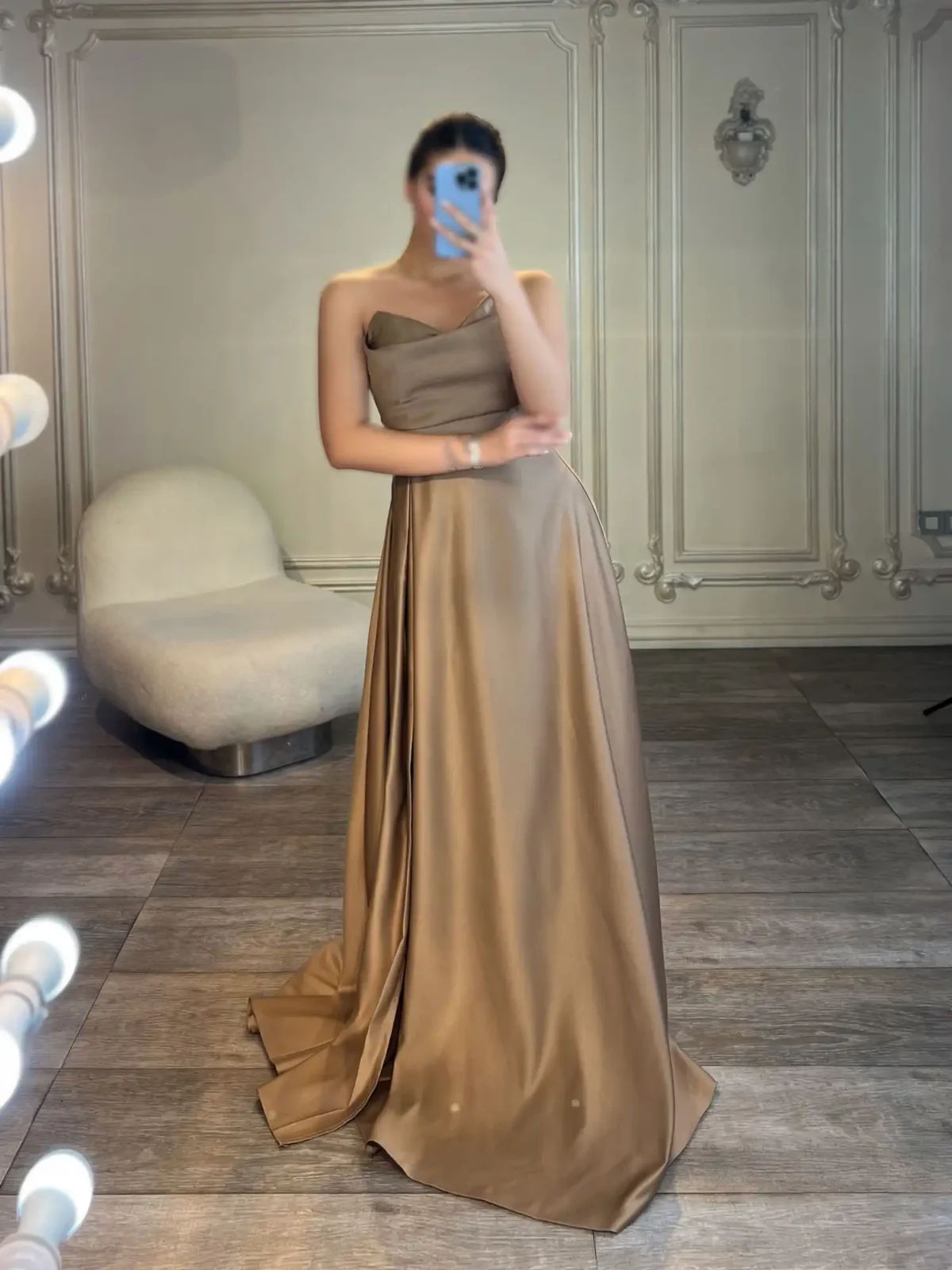 ماکسی دکلته ساتن آمریکایی 2789 - Image 4