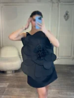 پیراهن کوتاه گل بزرگ کد Z80 - Image 2