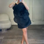 پیراهن کوتاه گل بزرگ کد Z80