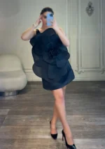 پیراهن کوتاه گل بزرگ کد Z80