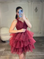 پیراهن عروسکی پفی پشت باز کد 2591 - Image 3