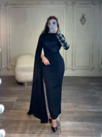 ماکسی آستین شالدار کد 10518 - Image 2