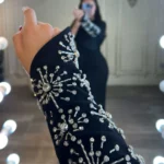 ماکسی آستین شالدار کد 10518