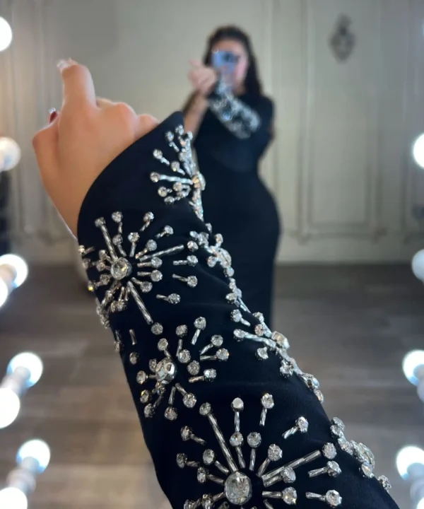 ماکسی آستین شالدار کد 10518