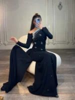 ماکسی آستین دار کار شده کد AB94 - Image 2