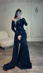 ماکسی آستین دار کار شده کد AB94 - Image 3