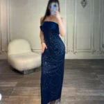 میدی پولکی یقه برگردان ساتن کد 3177