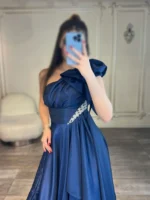 پیراهن ماکسی رومی کمر نگین کد W78 - Image 4