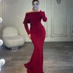 ماکسی یقه قایقی کج کد AC23