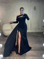 ماکسی آستین بلند یقه نگین کد AA89